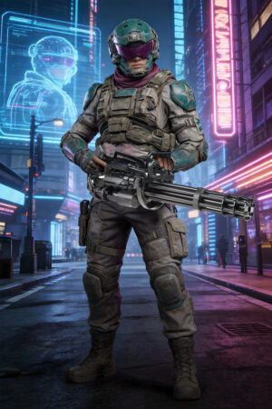Sci-Fi Soldier- Minigun